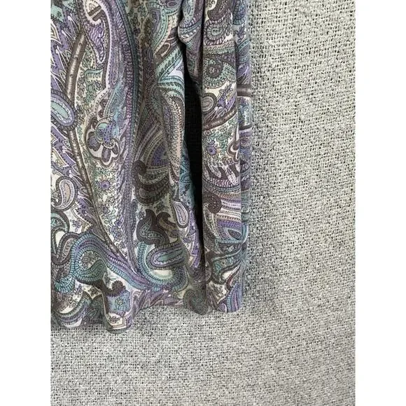Talbots 100% Merino Wool Cardigan Sweater Women’s 2X Paisley Quiet Luxury Pretty - Picture 5 of 14